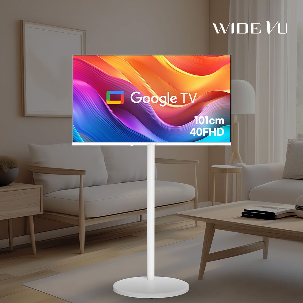 오늘의집 화이트에디션 구글스마트 101cm(40인치) FHD TV 와이드무빙뷰 삼탠바이미 거치가능