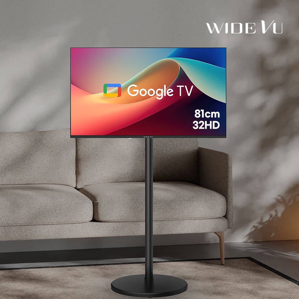 오늘의집 와이드무빙뷰 블랙에디션 구글스마트 81cm 32인치 HD TV 삼탠바이미 거치가능