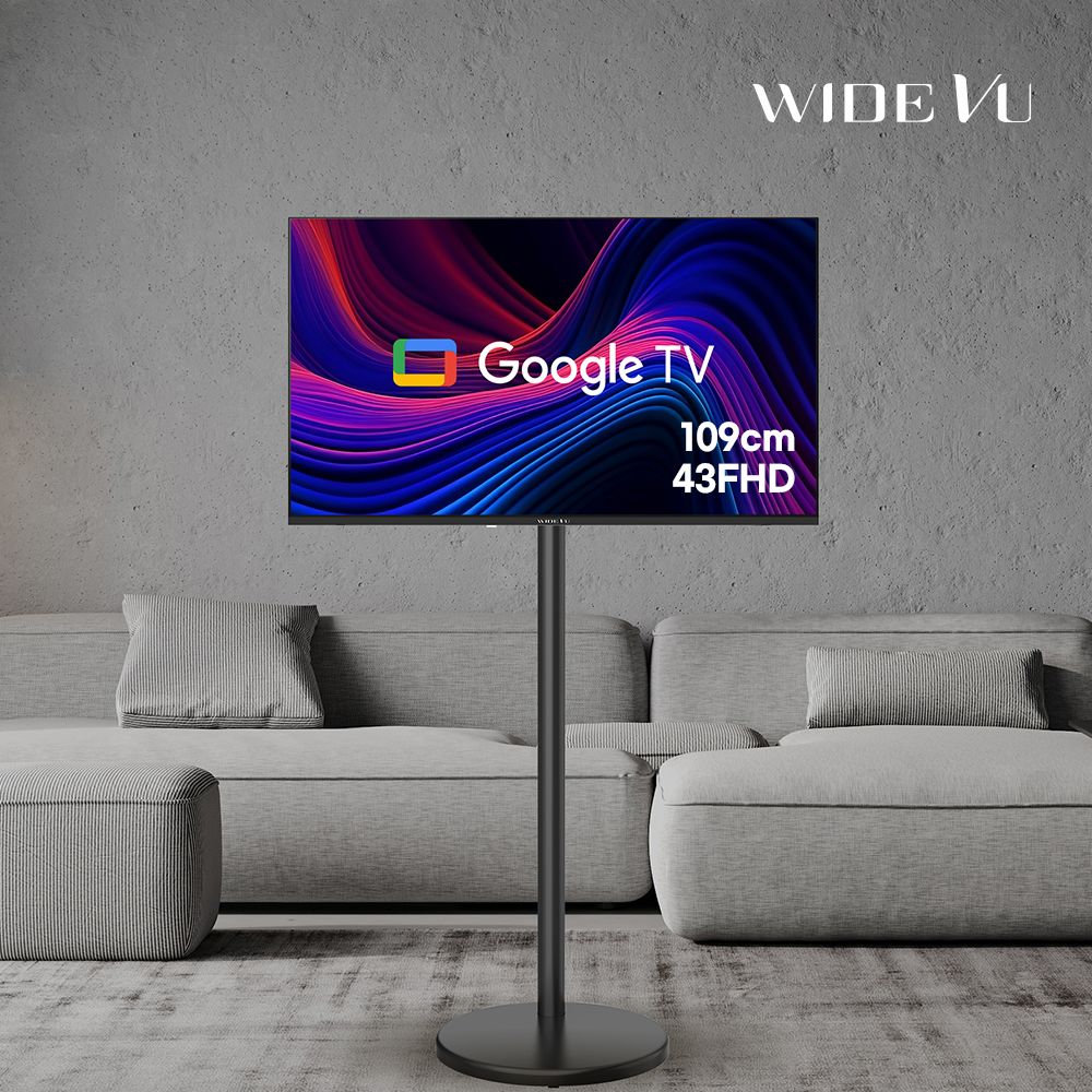 와이드뷰 와이드무빙뷰 블랙에디션 구글스마트 109cm(43인치)FHD TV 삼탠바이미 거치가능