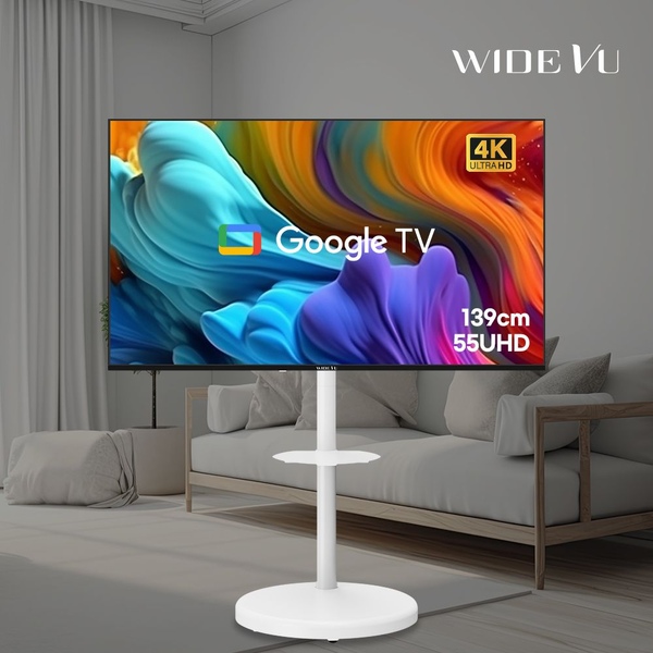 와이드무빙뷰 구글스마트 139cm(55인치)4K UHD TV 삼탠바이미 스탠드 세트