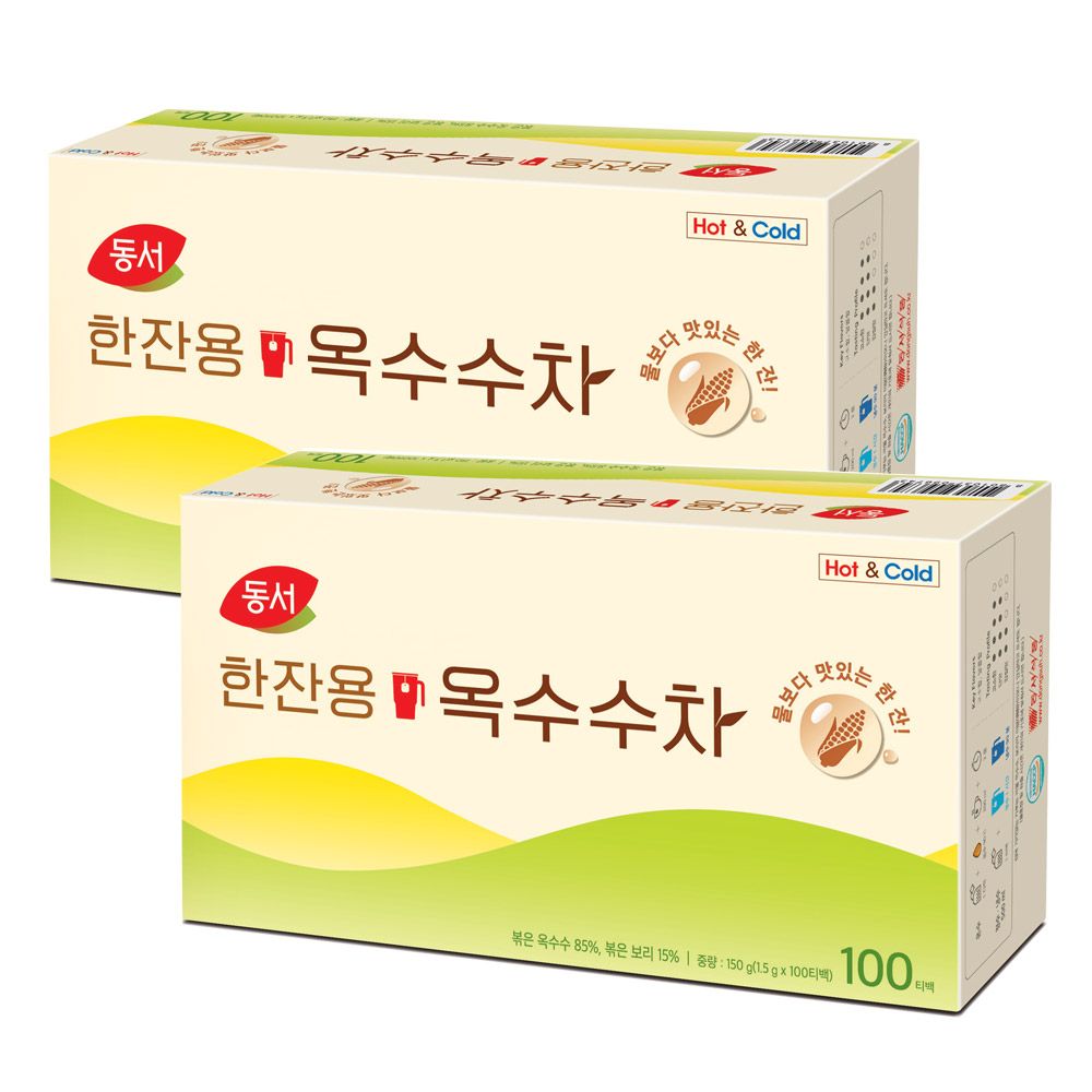 동서식품 한잔용 옥수수차 150g 100T+100T 총200T