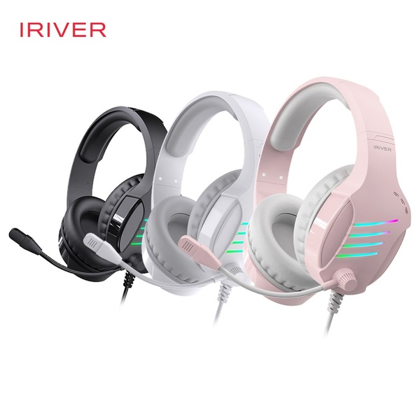 유선 게이밍 헤드셋 ENC 노이즈캔슬링 마이크 레인보우LED EQwear-G7H