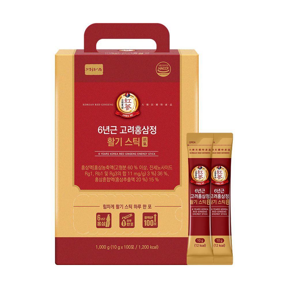 6년근 고려홍삼정 활기 스틱 100포 홍삼스틱 가격 추이 정원삼 6년근 고려홍삼정 활기 스틱 100포 홍삼스틱 - 최저가 21,900원