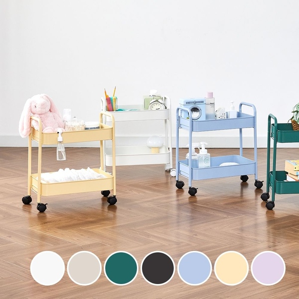 [브랜드위크20%쿠폰!]나사없이 쉽게 조립하는 2단/3단 메탈트롤리 7 color