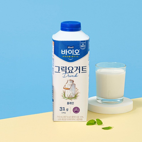 바이오 PROBIOTIC 그릭요거트 Drink 플레인 710ml*3입