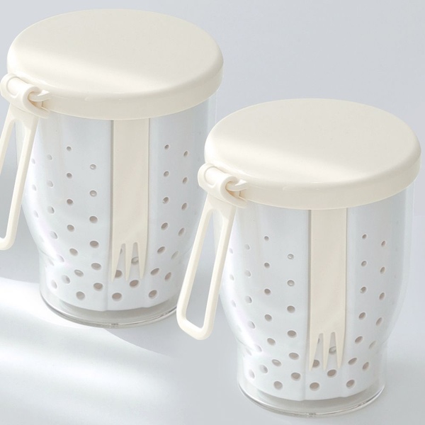 1+1 후르츠팟 과일통 과일컵 간식통 과일팟 700ml 2P 아이보리