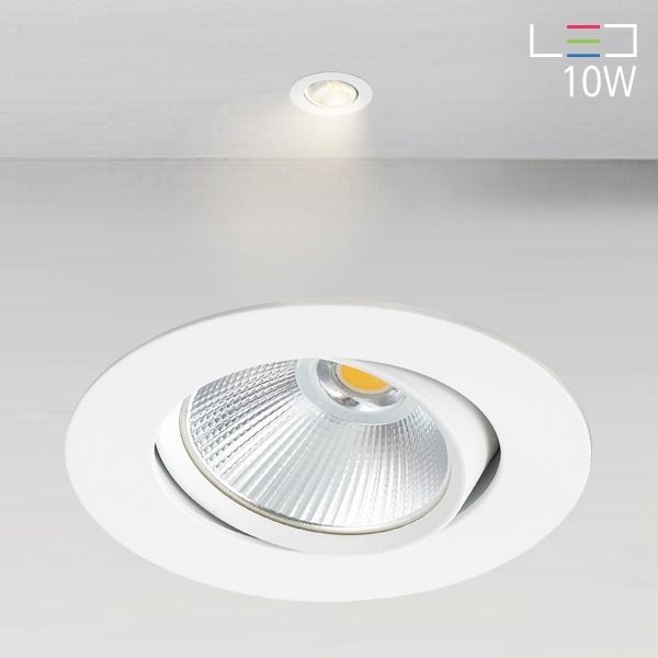 LED 10W 아멜리 3인치 직회전 매입등 (타공