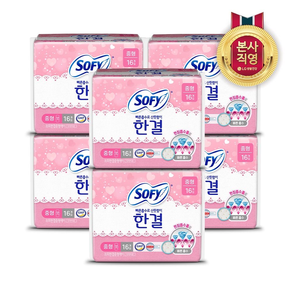 오늘의집 쏘피 한결 울트라슬림 중형 16P x 6개