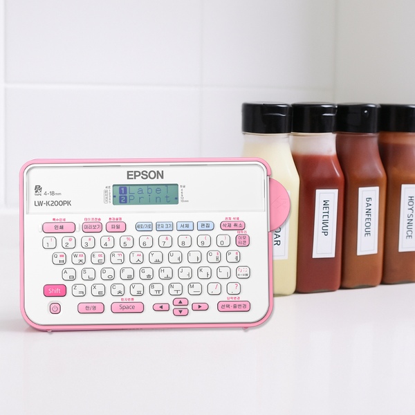 10% 혜택 네이머 LW-K200PK 라벨프린터 휴대용 라벨기 + 기본 테이프 포함