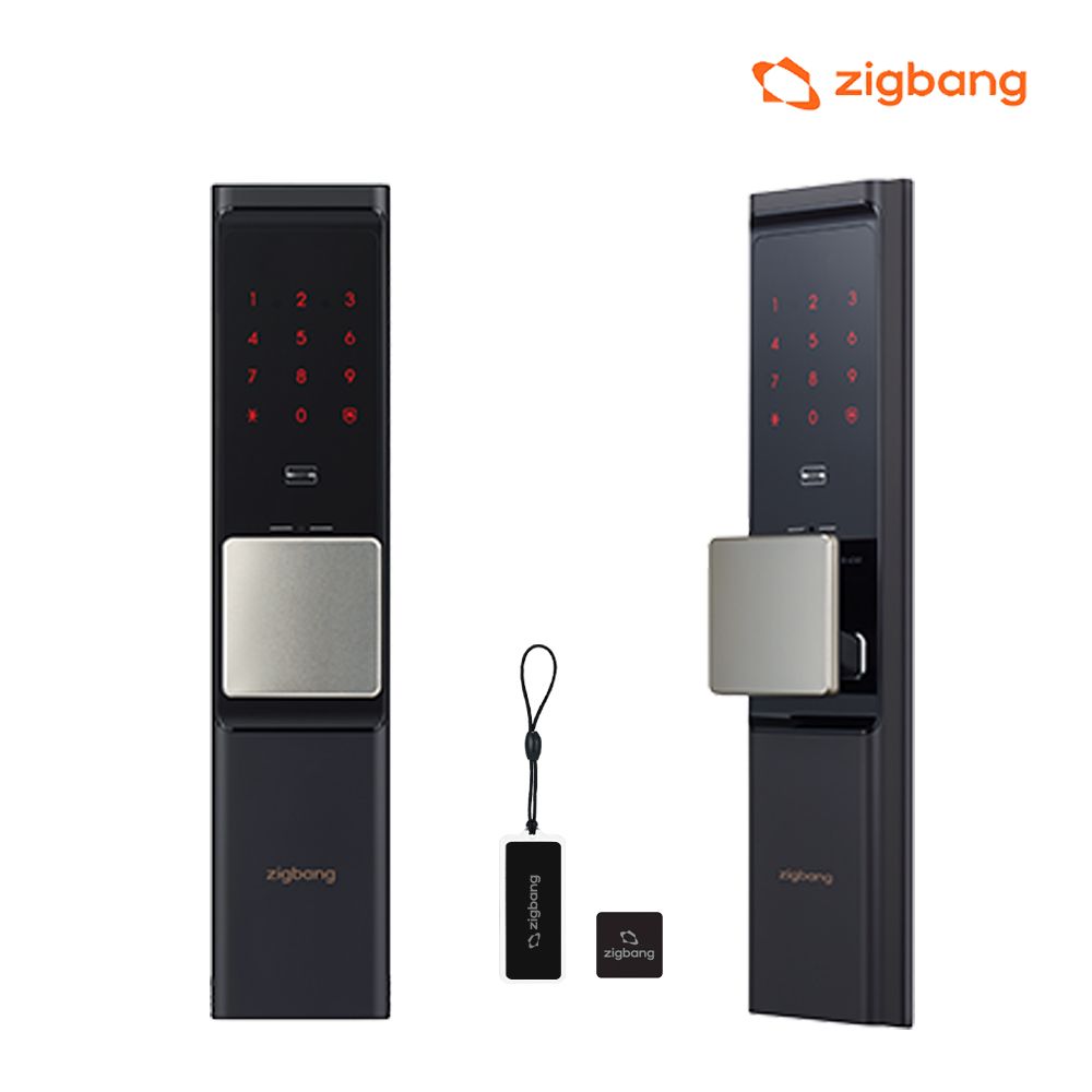 직방 스마트 홈 직방스마트홈 WIFI 도어락 SHP-DR700SK 푸시풀도어락 디지털도어락 카드(셀프설치)
