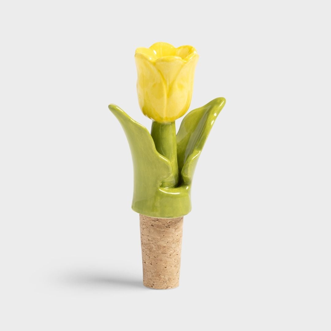 &k Amsterdam PC1435 Bottle Stopper Tulip Yellow 12x3.5 보틀 스토퍼