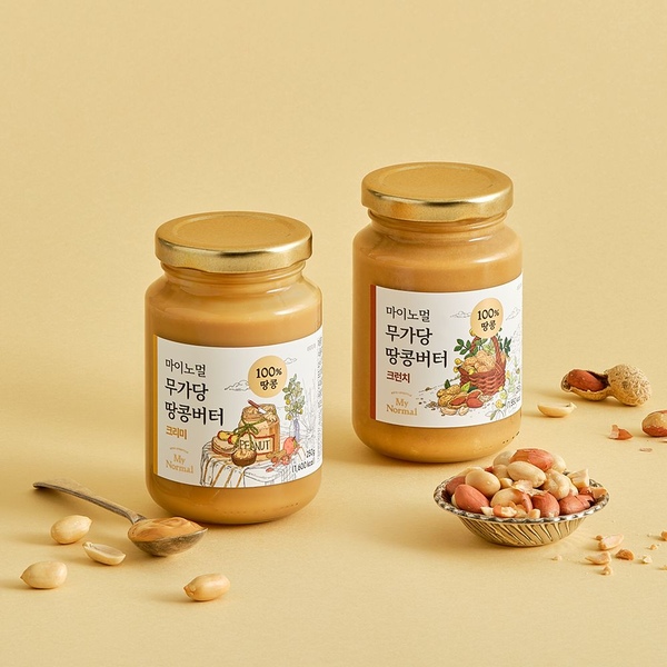 무가당 100% 땅콩버터 (크리미/크런치)