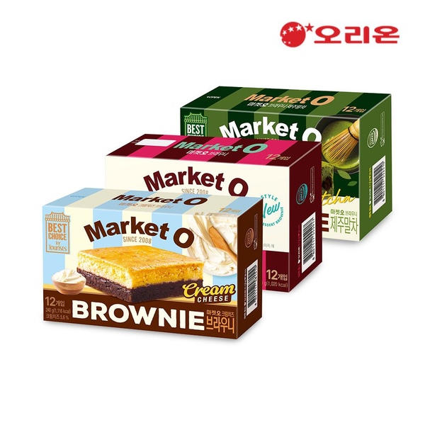 마켓오 브라우니 12p+브라우니 말차 12P+크림치즈브라우니 12P