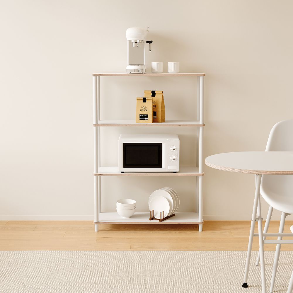 HIT FURNITURE ロマンチック スチールハーフムーン棚700［3色］ | 棚