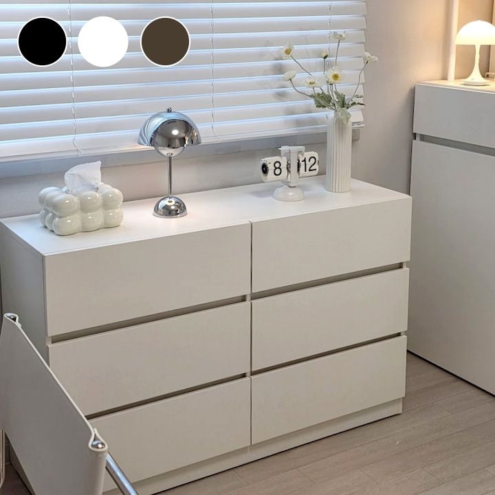 [오늘의집] 가구의정석 [오늘의집 단독] 토리 와이드3단 3칸/6칸 서랍장 800/1200 수납장 3color