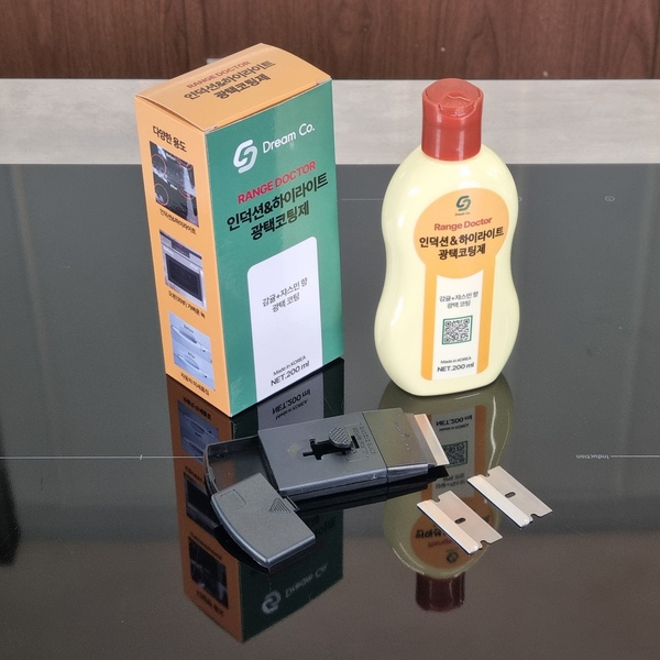 인덕션&하이라이트 광택코팅제(200ml) + 스크래퍼(1) + 녹방지칼날(3)