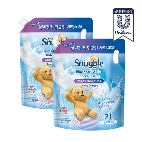 스너글 딥클린 액체세제 리필 2L 2개 (총 4L)