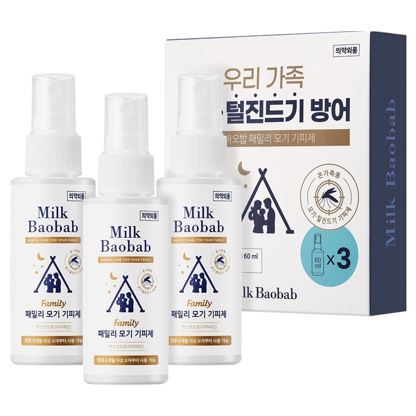 패밀리 모기 기피제 60ml*3ea