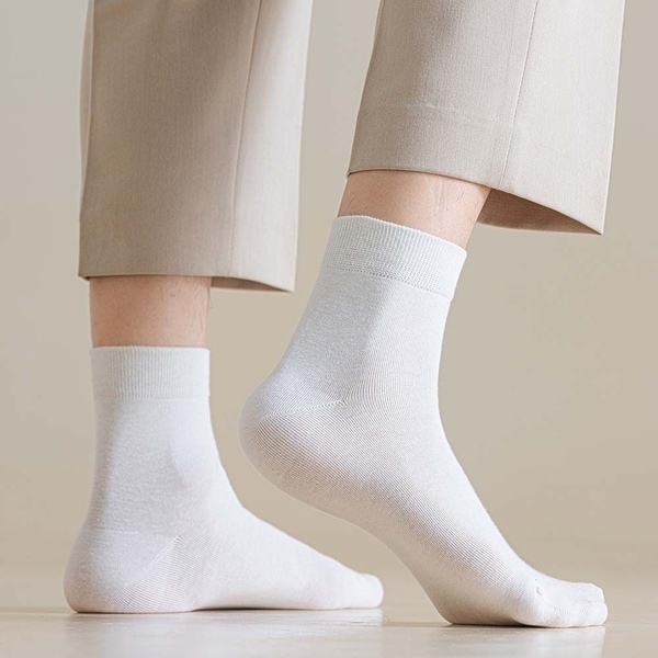 5켤레 남자양말 무지 중목 면 양말