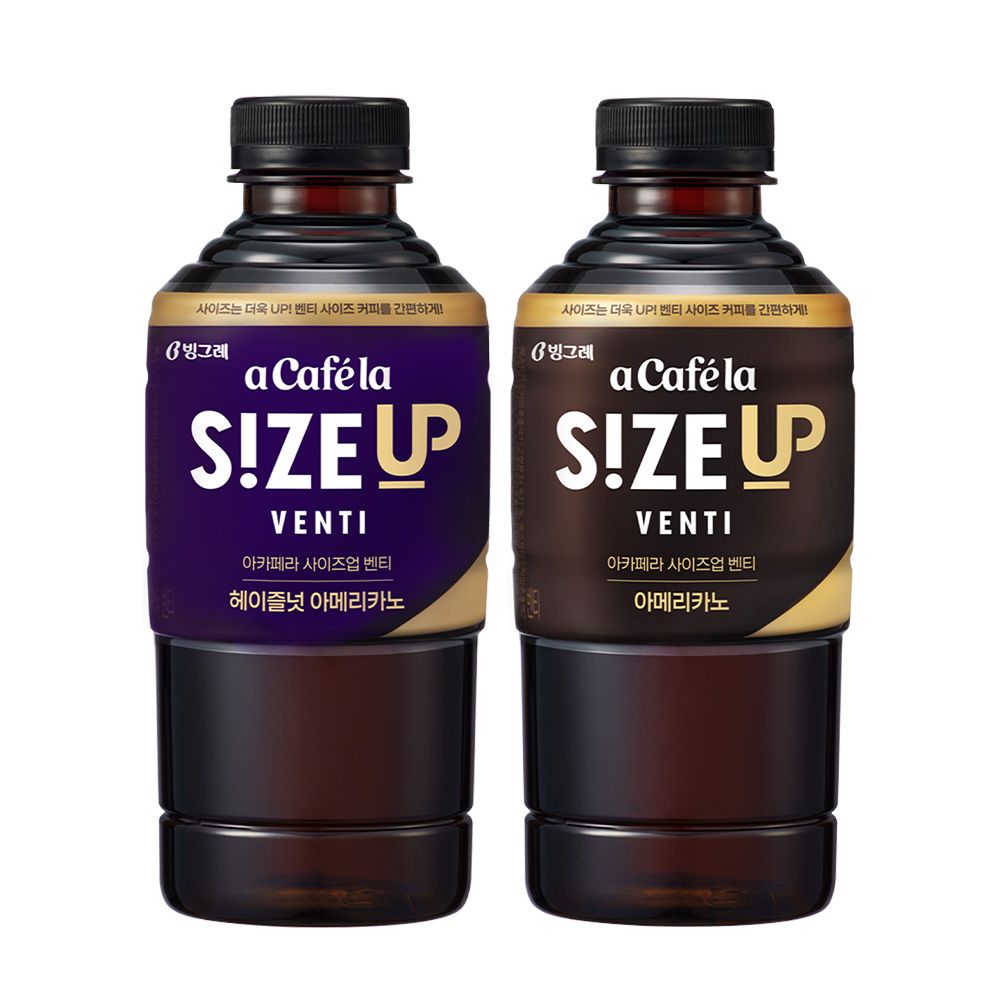 빙그레 아카페라 사이즈업 벤티 600ml*24입(아메리카노/헤이즐넛 아메리카노)