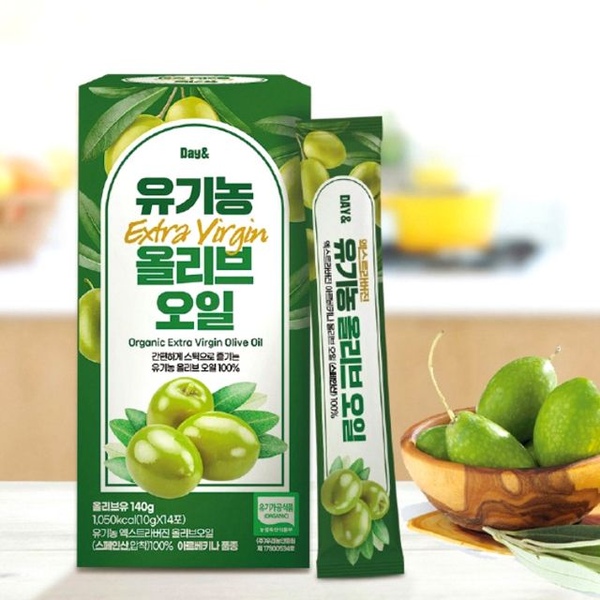 100% 유기농 올리브 착즙! 유기농 엑스트라버진 올리브오일 14포 X 2박스
