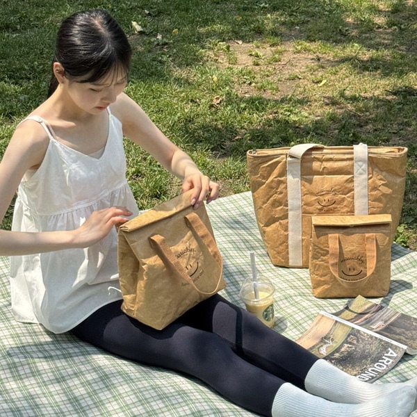스마일링 아이스 보냉백 이유식 런치백 직장인 점심 캠핑 피크닉 도시락가방
