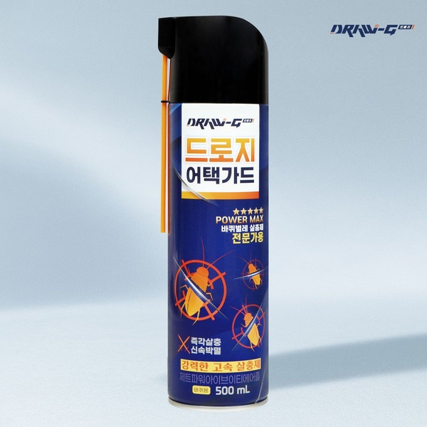 대용량 좀벌레 살충제 어택가드 500ml 뿌리는 바퀴벌레약 개미 해충 퇴치 스프레이