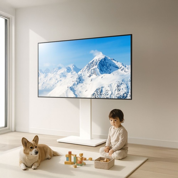 알프스 티비 스탠드 LG 삼성 대형 86 스마트 tv 거치대 화이트