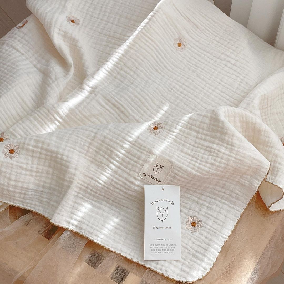 마이리틀데이지 3중직 자수 블랭킷 사계절 요루거즈 신생아 이불 2colors (M/L)