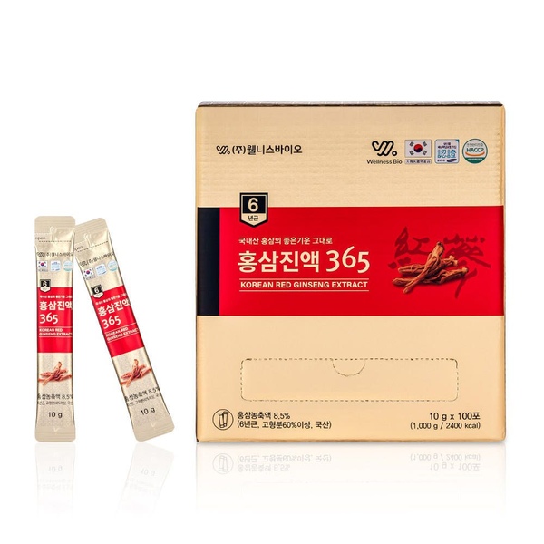 6년근 홍삼 진액 365 스틱 10g*100포