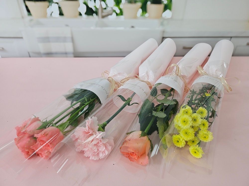 오늘의집 한송이 포장 꽃 단체 답례 생화 꽃배달