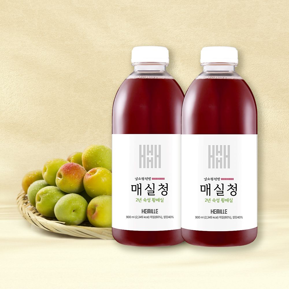 헤밀레 김소형 2년숙성 무농약 황매실 사용 매실청 900ml 2병 가격 비교 김소형원방 헤밀레 김소형 2년숙성 무농약 황매실 사용 매실청 900ml 2병