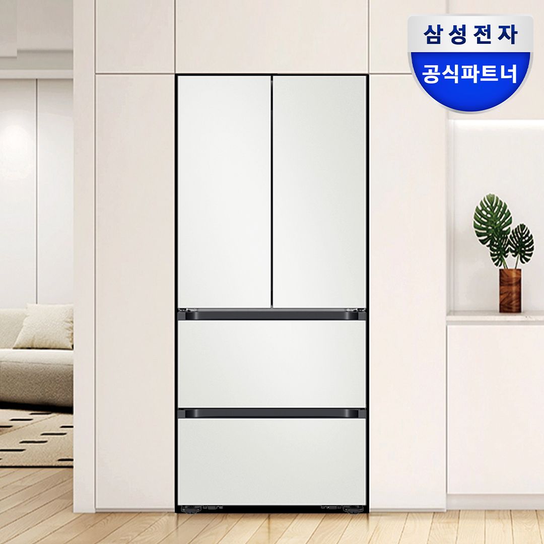 오늘의집 비스포크 AI 4도어 김치냉장고 키친핏 Max 420L RK70F42M2A 코타화이트