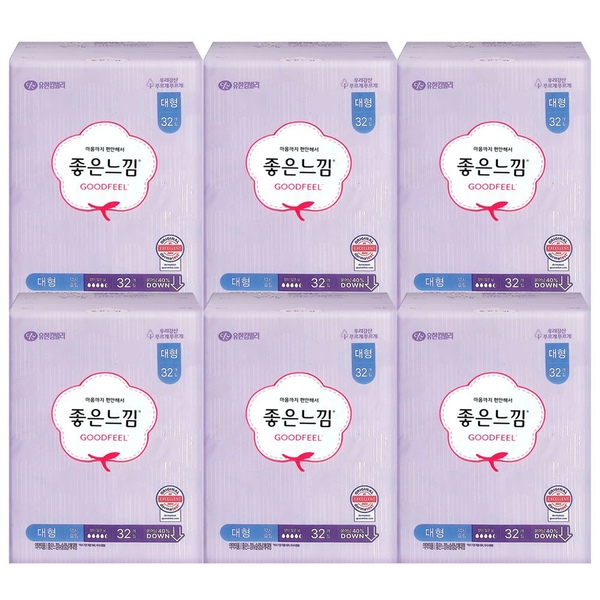 좋은느낌 오리지널 슬림 대형 32P X 6팩