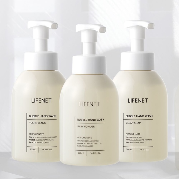 2+1 약산성 버블 핸드워시 500ml (향 3종,택 3)