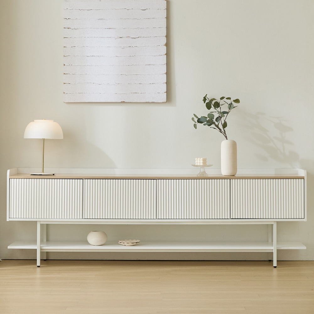 오늘의집 룸티크 거실장 높은 다리 TV장 템바 티비다이 거실 수납장 2type 1800/2000