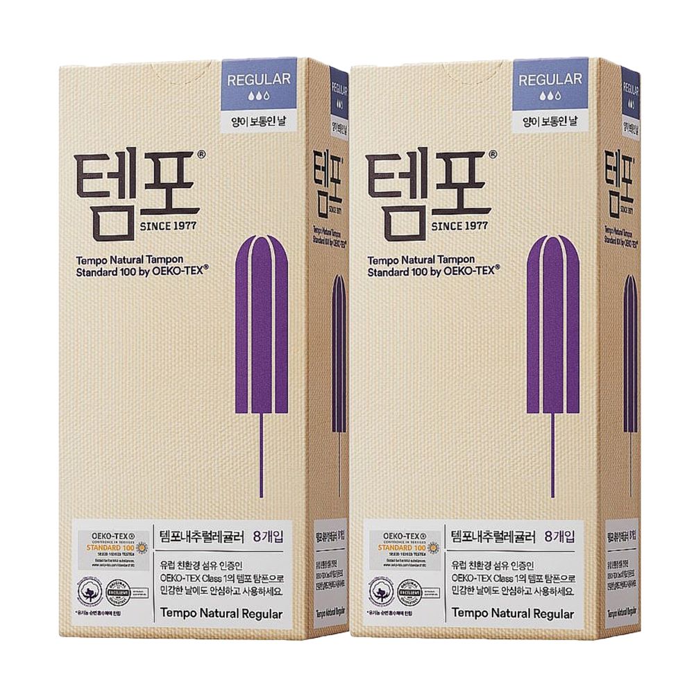 오늘의집 템포 템포 탐폰 내추럴 레귤러 8P X 2팩