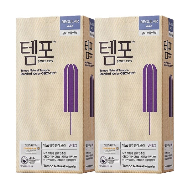 템포 탐폰 내추럴 레귤러 8P X 2팩