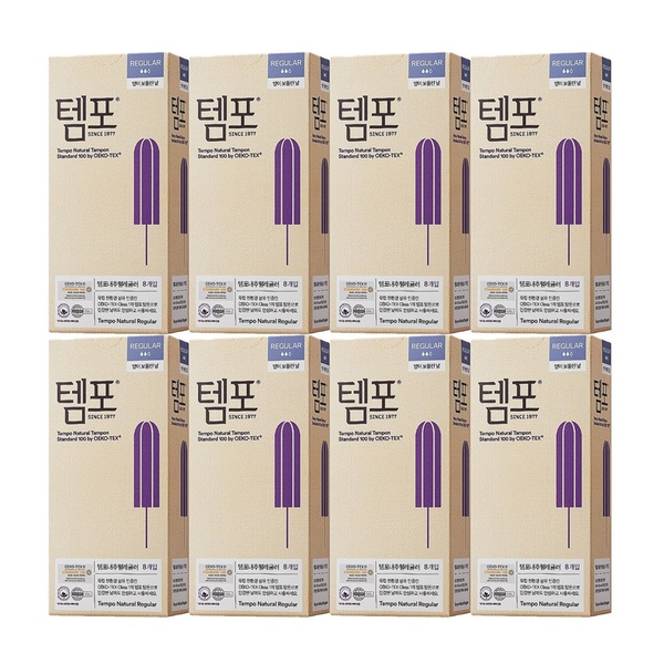 템포 탐폰 내추럴 레귤러 8P X 8팩