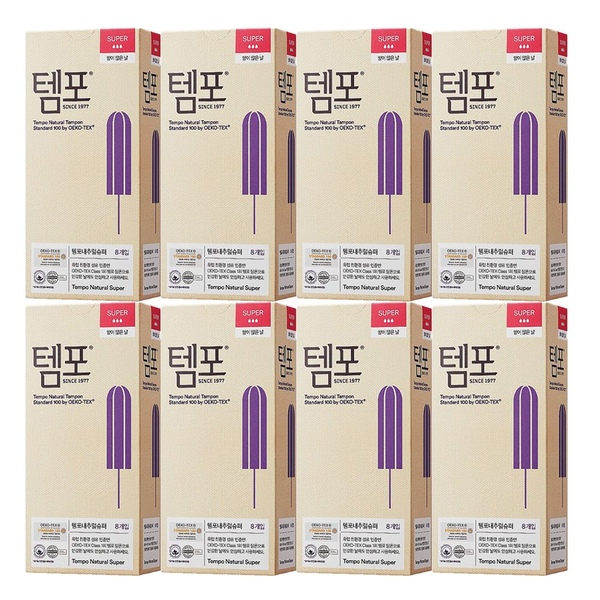 템포 탐폰 내추럴 슈퍼 8P X 8팩