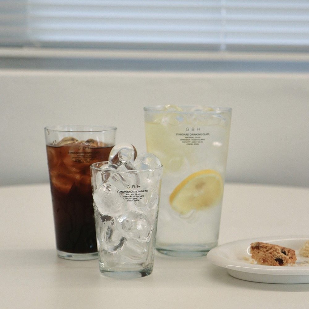 GBH STANDARD DRINKING GLASS 스탠다드 드링킹 글라스 유리컵 (3 SIZES)