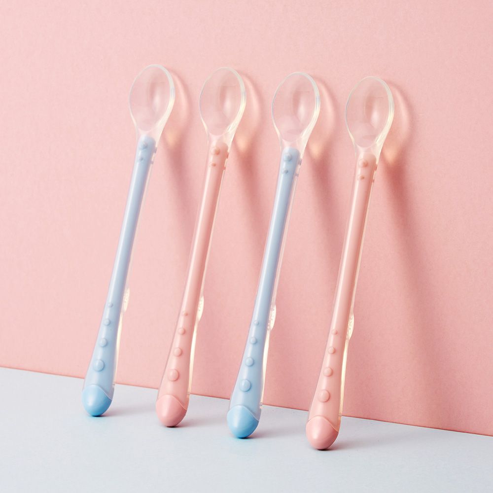 오늘의집 누비 실리콘 롱핸들 이유식 스푼&케이스 1set (4 colors)