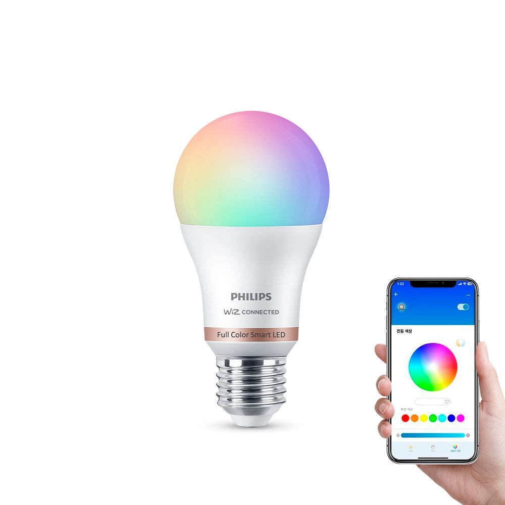 필립스 위즈 컬러 앰비언스 LED 스마트 전구 8.5W E26소켓 가격 비교 스피아노 필립스 위즈 컬러 앰비언스 LED 스마트 전구 8.5W E26소켓
