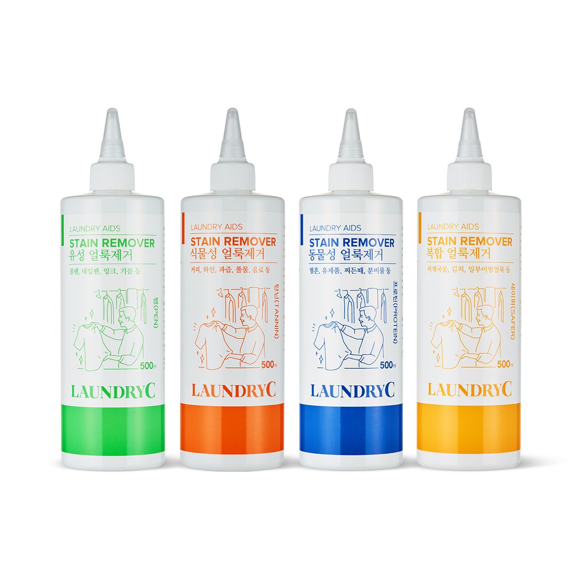 의류용 얼룩제거제 4종 세트 / 유성 단백질 커피얼룩 500ml 가격 비교 런드리씨 의류용 얼룩제거제 4종 세트 / 유성 단백질 커피얼룩 500ml