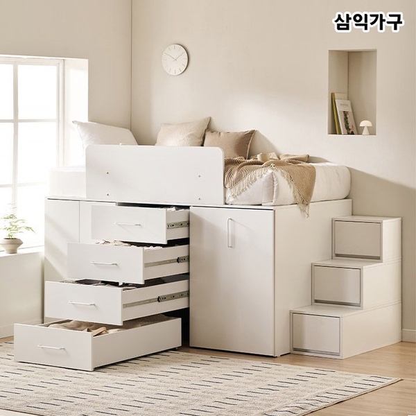 빅룸 빅수납 행거 서랍 벙커침대 SS(매트제외) A/B/C타입