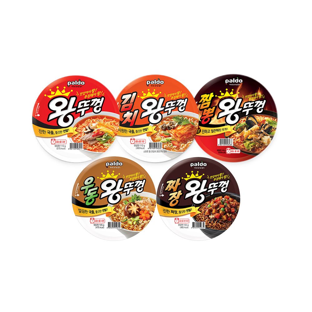 왕뚜껑(오리지날/김치/짬뽕/우동/짜장) 5종 컵라면 9+9 골라담기 가격 비교 팔도 왕뚜껑(오리지날/김치/짬뽕/우동/짜장) 5종 컵라면 9+9 골라담기
