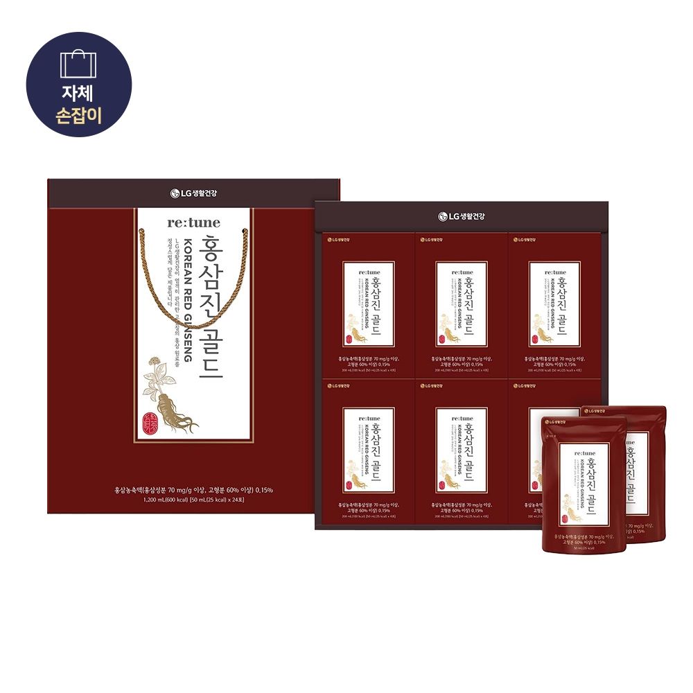 식품선물세트 리튠 홍삼진 골드 50ML*24포 가격 비교 LG생활건강 식품선물세트 리튠 홍삼진 골드 50ML*24포