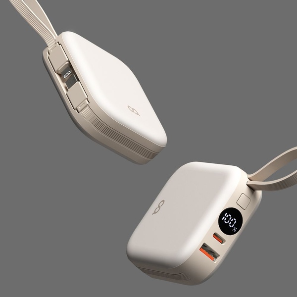 퀵듀오 고속충전 일체형 보조배터리 10000mAh 미니 여행용 기내반입 삼성 아이폰