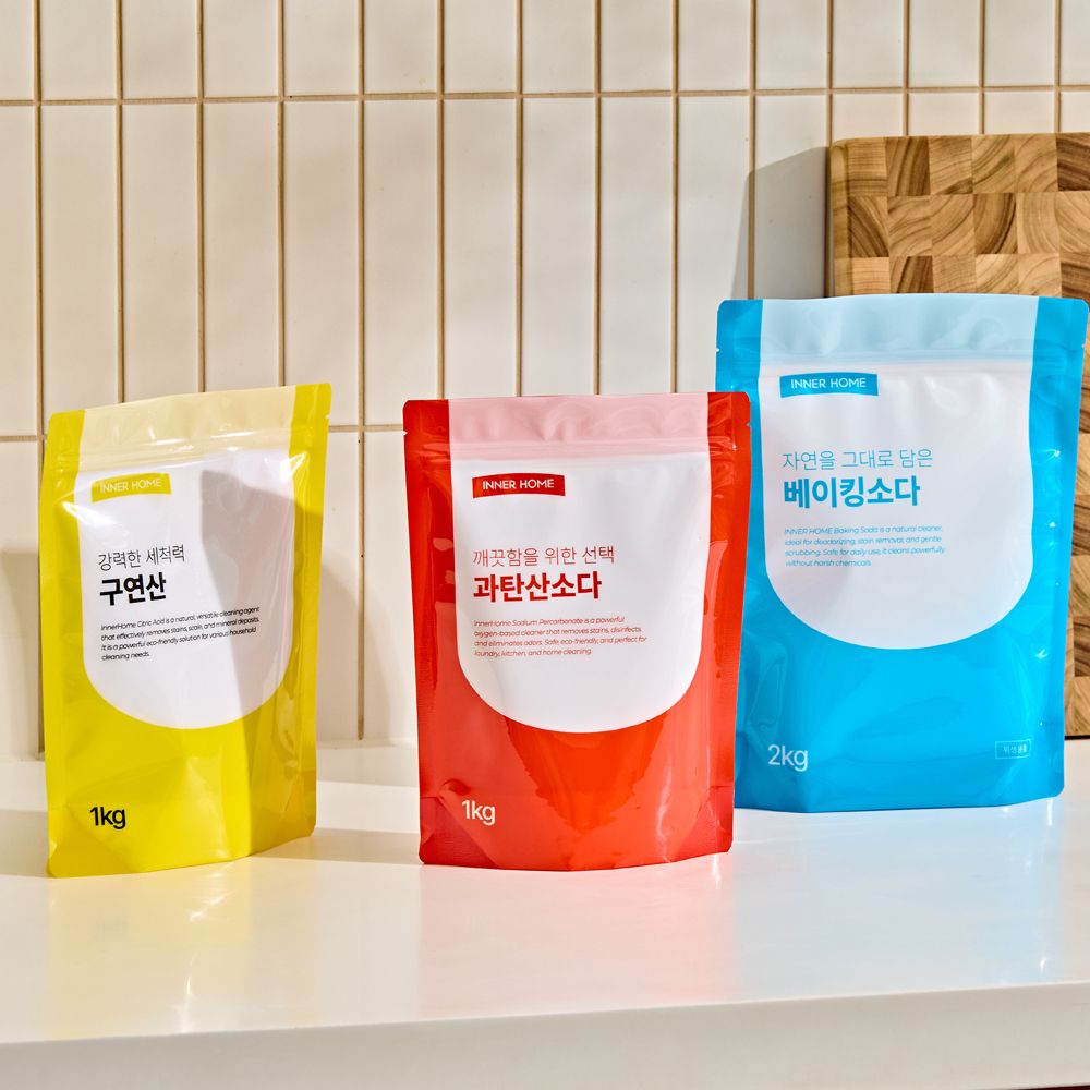 이너홈 베이킹소다 과탄산소다 구연산 1+1 세탁세제 대용량