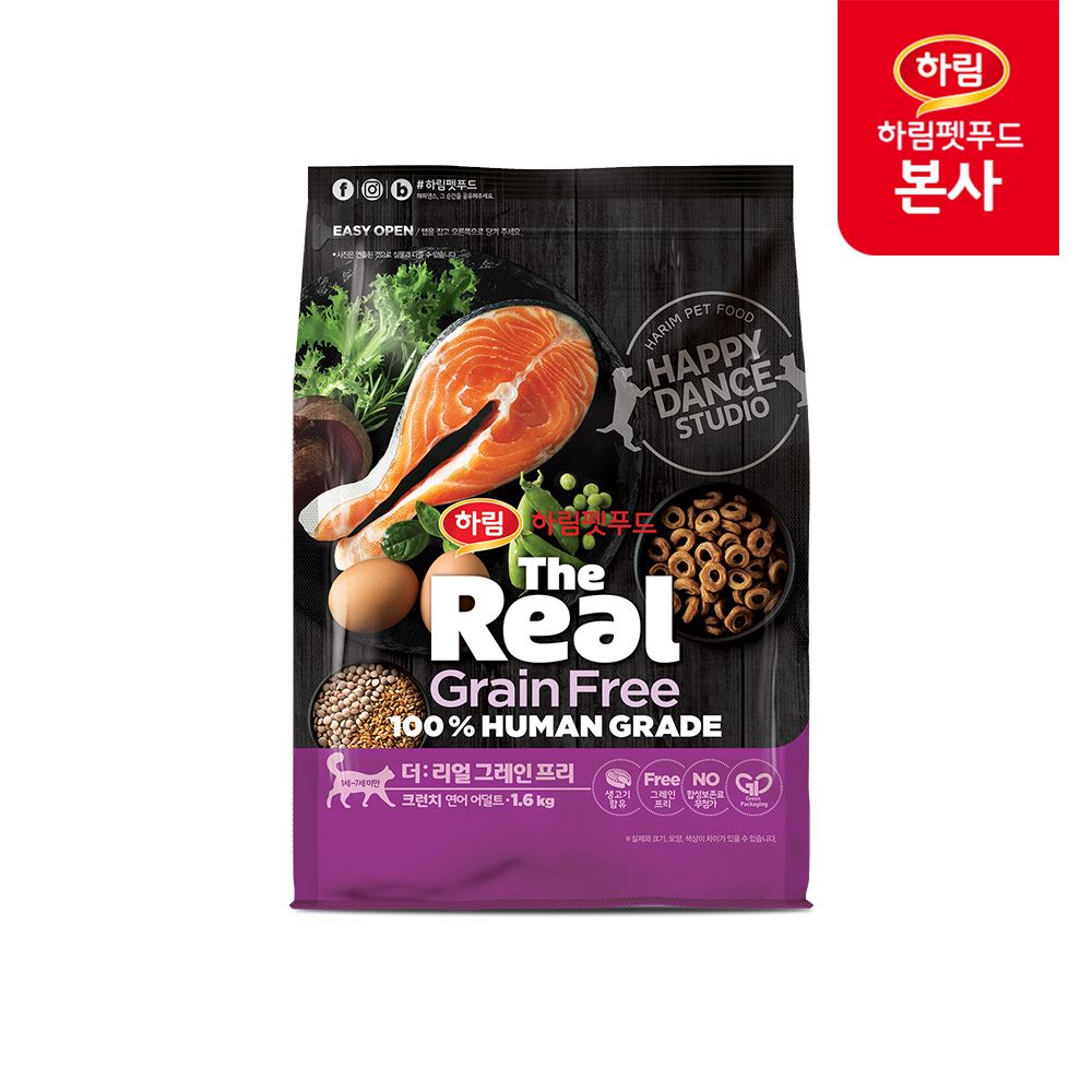 오늘의집 더리얼 캣 그레인프리 크런치 연어 어덜트 1.6kg